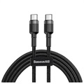 Cabo Baseus Cafule Tipo C/Tipo C CATKLF-HG1 - 2m - Preto / Cinzento