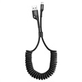 Cabo Lightning Baseus Fish Eye Spring - 1m - Preto