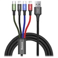 Cabo 4 em 1 Baseus Rapid Series CA1T4-A01 - 1.2 m - Preto