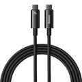Cabo USB-C / USB-C Baseus Tungsténio Dourado - 2m, 240W - Preto