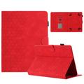 Capa universal para tablet com padrão favo de mel e ranhuras para cartões - 10"