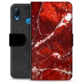 Bolsa tipo Carteira para Huawei P30 Lite  - Mármore Vermelho