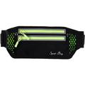 Bolsa de cintura leve para corrida com faixa reflectora e bolsos com fecho de correr - 7.2"