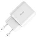 Carregador de Tomada Tech-Protect C20W 2-Port - PD20W, QC3.0 - Branco