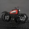 Relógio de secretária mecânico de motocicleta vintage - Preto / Vermelho